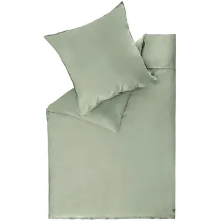 Schöner Wohnen Plain Satin Grün 155 x 220 cm + 40 x 80 cm/80 x 80 cm