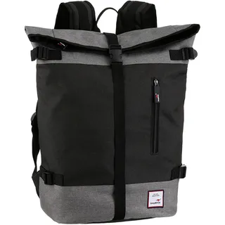 Cityrucksack KANGAROOS, Damen, Gr. B/H/T: 31cm x 53cm x 15cm, schwarz, Nylon, Rucksäcke Cityrucksack, mit modischem Roll Top