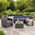 Rattan Lounge Sitzgruppe Loungeset grau