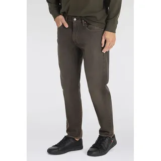 Levi's Tapered-fit-Jeans "502 TAPER", Herren, Gr. 33, Länge 34, dusted twilight od, Denim/Jeans, Obermaterial: 99% Baumwolle, 1% Elasthan, Basic, loose fit knöchellang, Jeans, in elegantem, modernem Stil