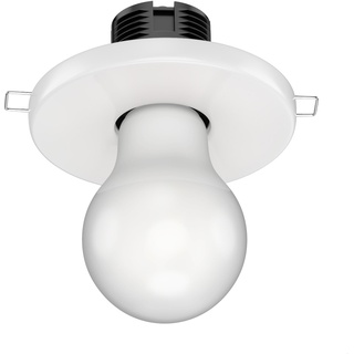 ledscom.de Porzellan Decken-Einbauleuchte TELA weiß + E27 LED Lampe 918lm, Smart Home, warmweiß - kaltweiß
