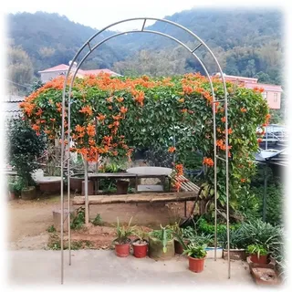 DHGVCED Gartenbogen Aus Edelstahl Rosenbogen Aus Metall Garten Torbogen Rankgitter Rosenhilfe Wetterbeständig Rankhilfe Spalier(Size:180 * 240cm(70 * 94in))