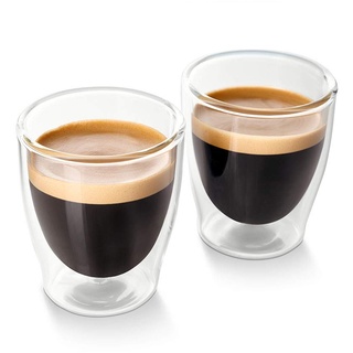 Tchibo 2er Espresso Gläser, Doppelwandig, Modernes Design, heiß und kalt