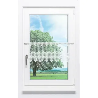 Plauener Spitze® Scheibengardine Pearl (1 St), transparent, HxB 30x40cm weiß 40 cm x 30 cm