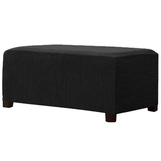 AQIGR Bezug Schonbezug für Hocker, Jacquard Quadratisch Hockerbezug, Hocker Husse für Fußhocker, Ottomane Überzug Maschinewaschbar Hockerabdeckung (Color : #4, Size : 130-160cm/51-62in)