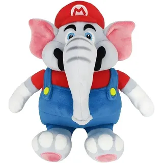 Together+ Super Mario Plüschfigur Elefant 27 cm Blau/Grau/Rosa/Rot
