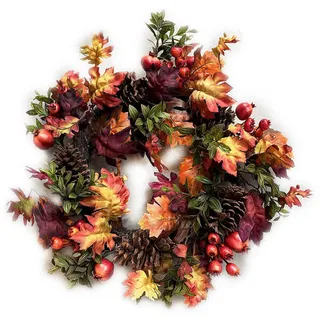 Mondex Herbstkranz, Braun, Kunststoff, 55x55x55 cm, Dekoration, Herbstdeko & Halloweendeko