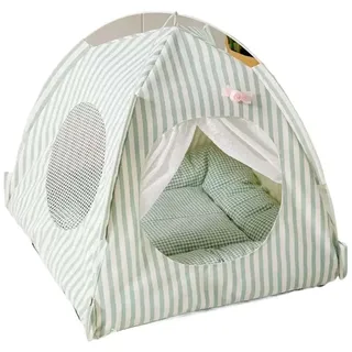 AHYBE Outdoor Hundezelt Katzenzelt Haustier Zelt Nester Hunde/Katzenzeltbett Wegklappen Zelt Mit Bequemer Polsterung Für Kleine Und Mittelgroße Hunde Katzennest(A,60 * 60 * 57CM)