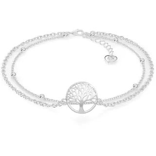 SERASAR Fußkettchen Damen Schmuck Lebensbaum Kette Chirurgenstahl 18 Karat Gold Fussketterl Fusskette Mädchen Geburtstagsgeschenk für Frauen Baum des Lebens - One Size