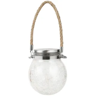Hängende Solarlaterne, Klassische Hängelaterne Für Garten Und Terrasse Aus Crackle-glas, Autark Und Mit Led-beleuchtung