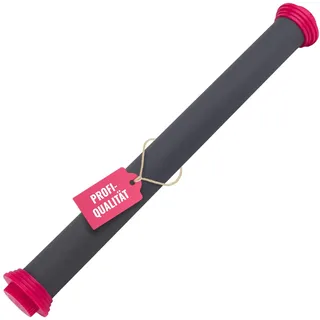 Sallys Profi Ausrollstab - 50 cm - Antihaft-Silikon & Edelstahlkern - Teigroller mit Abnehmbaren Abstandsringen - Nudelholz zum Backen