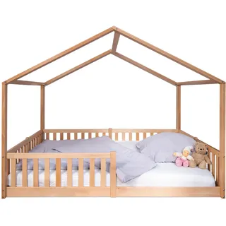 tiSsi Hausbett ENNO 140 x 200 cm Buche massiv beige