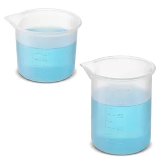 2 Stück Messbecher Waschmittel 100/50ml Silikon Waschmittelbecher Wiederverwendbar Flexibel Waschbar
