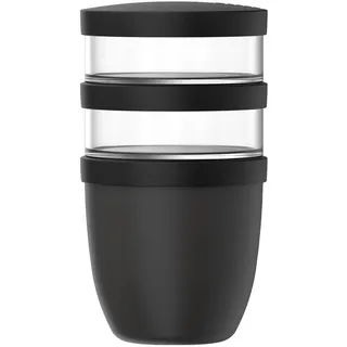 Mepal Ellipse Müslibecher 3-teilig Nordic black 500 ml + 200 ml + 200 ml