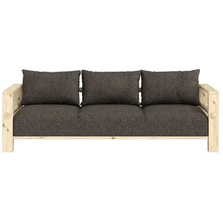 Karup Design Sofa Bare Sofa, Schlafsofa mit Boxspring, 3-Sitzer, Couch, Bettfunktion, Boxspring-Matratze mit Sprungfedern, 3 Rückenkissen, Made in Europe beige