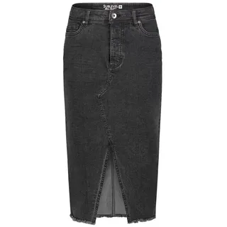 SUBLEVEL Jeansrock Damen Maxi Midi Mini Rock langer Schnitt Denim Stretch XS - 34