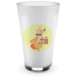 Mr. & Mrs. Panda Glas Glühwürmchen - Transparent - Geschenk, Cappuccino Glas, Latte Macchia, Premium Glas, Hitzebeständig