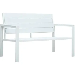 vidaXL Gartenbank 120 cm Weiß