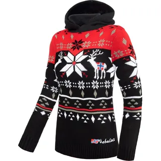Nebulus Damen Pullover NORJAN, Warmer Hoody, schicker Pullover im Norweger-Style - M