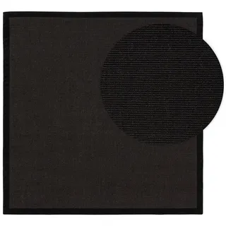 benuta nest benuta Sisal Teppich Sana Schwarz 150x150 cm - Naturfaserteppich aus Sisal