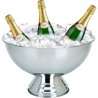 muchome XXL Champagnerschale aus Edelstahl ⌀40cm Sektkühler Schale Getränke Champagner Wein Sekt Kühler