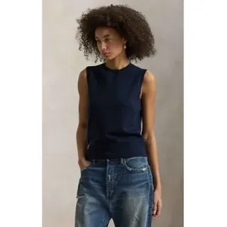 Polo Ralph Lauren für Damen. 211972111500 Marineblauer ärmelloser Pullover (S), Lässig, Baumwolle, Ärmellos / Hosenträger