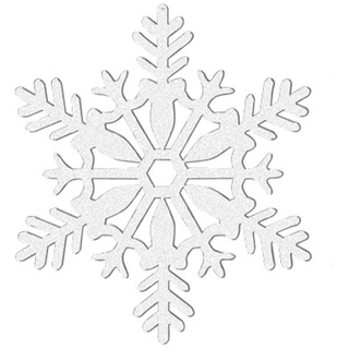 Amscan 191360 - Deko-Ausschnitte Schneeflocke im Set, 4 Stück, Größe 10,1 cm, Snowflakes, für Weihnachten, Silvester, Winter