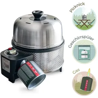 Cobb Premier, Grill, Gas, 1 Zone(n), 4 Person(en), Kessel, Gitter + Rost - Schwarz/Silber