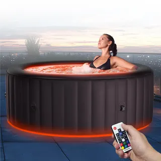 Miweba Whirlpool MSpa | 2-8 Personen Pools | viele Modelle rund und eckig | Ø 125-224 cm | In- Outdoor Pool | bis zu 144 Massagedüsen | ganzjähriger Einsatz Winterfest (Aurora 6 Personen)