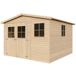 TIMBELA Geräteschrank 3 x 3 m Beige