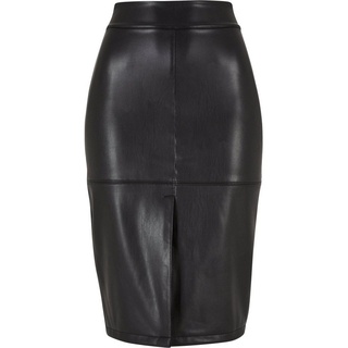 URBAN CLASSICS Sommerrock Urban Classics Damen Ladies Synthetic Leather Pencil Skirt (1-tlg) schwarz XS