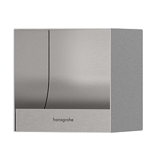 hansgrohe XtraStoris Original Einbau-Toilettenpapierhalter 56065800 150x150x140mm, Edelstahl gebürstet