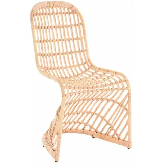 Rattan-Schwingstuhl Esszimmer-Stuhl Schwinger (Hell Natur gestäbt, ohne Polster)