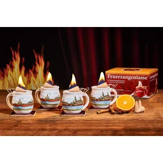 Feuerzangentasse 4er-Set, Weiß/Dresden - für Feuerzangenbowle