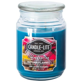 Candle-liteTM Duftkerze Duftkerze Autumn Flannel - 510g (Einzelartikel) blau