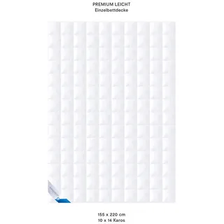 BÖHMERWALD Daunen Premium Einziehdecke Leicht Sommer (Größe: 155x220 cm)