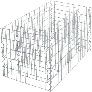 Estexo Hochbeet Gabione 90x50x50 cm Pflanzkorb Drahtgitter Steinkorb