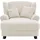 Luxus-Microfaser 120 x 101 x 142 cm creme mit Zierkissen