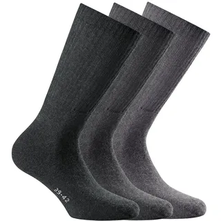 Rohner Tennissocken Crew Basic 3er Pack Grau 43-46
