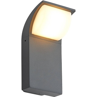 Lucande LED Wandleuchte außen 'Tinna' (Modern) in Schwarz aus Aluminium (1 flammig,) - LED-Außenwandleuchten Wandlampe, Led Außenlampe, Outdoor Wandlampe für Außenwand/Hauswand, Haus, Terrasse &