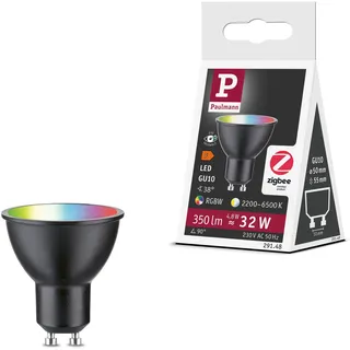 Paulmann LED Reflektor 29148 4,8W GU10 350 lm RGBW+ dimmbar Schwarz matt