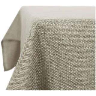 LuxusKollektion Tischdecke Tischdecke Leinenoptik 130 x 130 cm (Quadratisch) Leinen grau