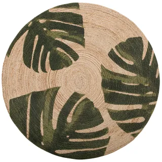 Beliani Incik Juteteppich 140 x 140 cm Beige