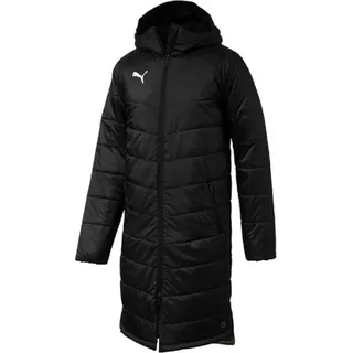 Puma Fußball Liga Sideline Bench Jacke Lang Winterjacke Herren schwarz Gr S - Schwarz - S