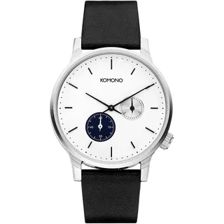 KOMONO Winston Double Subs Japanische Analoge Quarzuhr für Herren mit Lederarmband