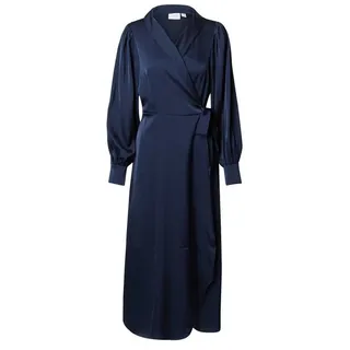 Vila Abendkleid (1-tlg) Wickel-Design blau S (36)