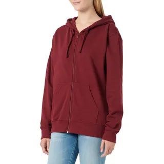 Green Cat Damen Kapuzenjacke, 100% Bio-Baumwolle. Fairtrade, Oeko-Tex und Ecolabel zertifiziert, Textilfarbe: bordeaux, Gr.: XXL - XXL