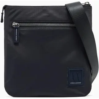 Armani Exchange Herren Icon Flat Crossbody Umhängetasche, tiefes Marineblau - Einheitsgröße