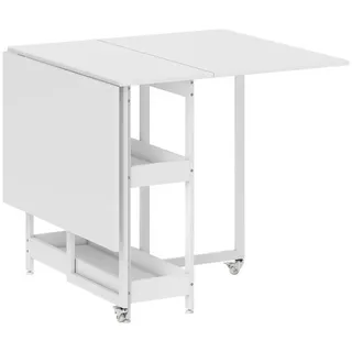 Homcom Küchentisch 80 x 75 x 133,4 cm weiß