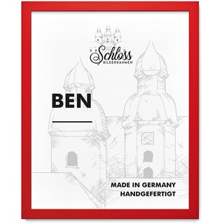 Schloss BILDERRAHMEN Ben 59,4x84 cm DIN A1, Dekor Rot